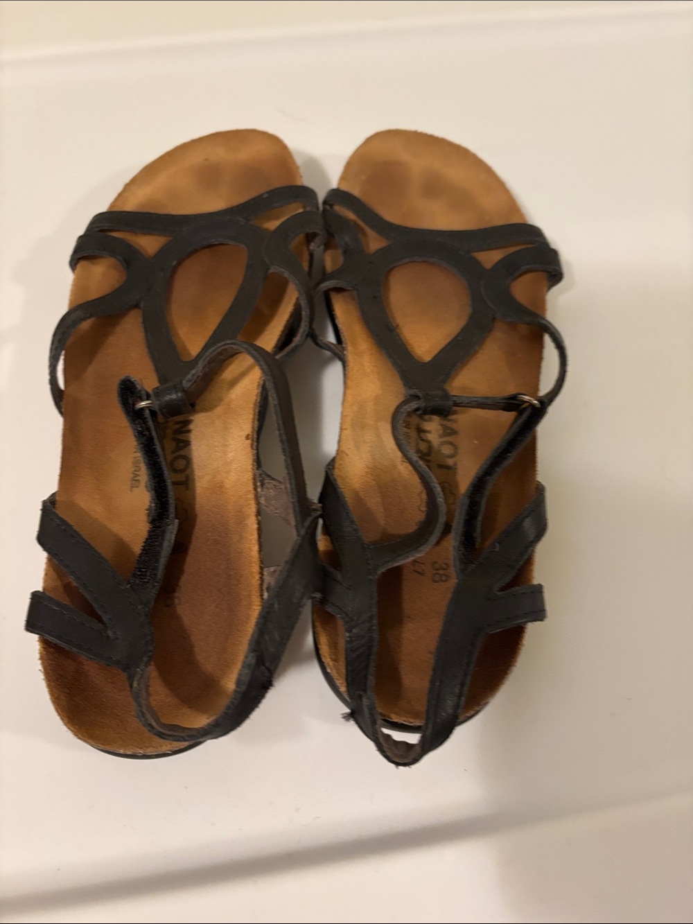 Women’s Black Strappy Leather Sandals